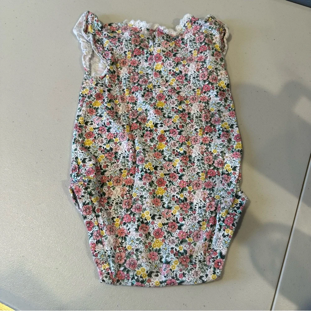 18 Months Bundle of 3 Floral Print & Cloud Onesies and Floral Top